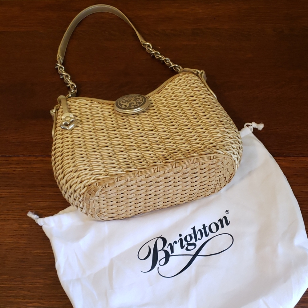 Brighton Cream Woven Shoulder Bag with Silver Accents - Picture 16 of 16